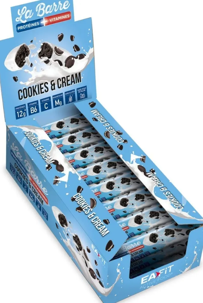 EAFIT LA BARRE PROTÉINES + VITAMINES 49 G - COOKIES & CREAM - LOT DE 24