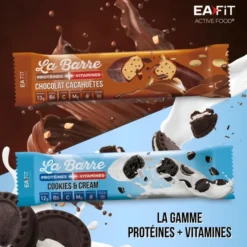 EAFIT LA BARRE PROTÉINES + VITAMINES 49 G - COOKIES & CREAM - LOT DE 24
