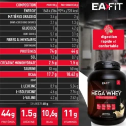 EAFIT Mega Whey Vanille 750gr