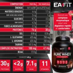 EAFIT Pure Whey Double Chocolat 850gr