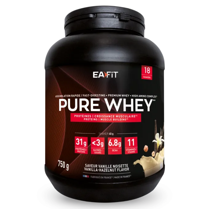 EAFIT Pure Whey Vanille Noisette 750gr