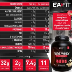 EAFIT Pure Whey Vanille Noisette 750gr