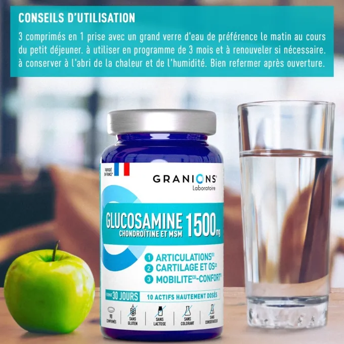 Glucosamine 1500mg - 90 comprimés