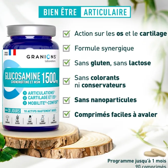 Glucosamine 1500mg - 90 comprimés
