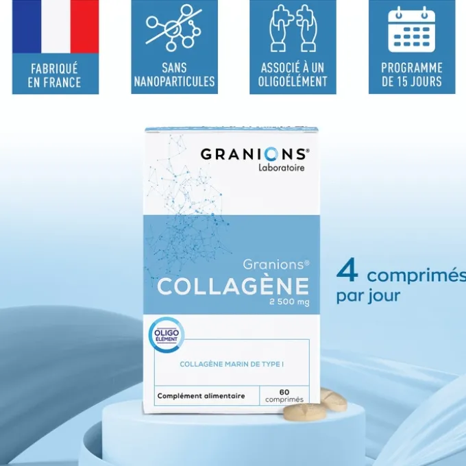 GRANIONS Collagène 2500 mg - 60 comprimés