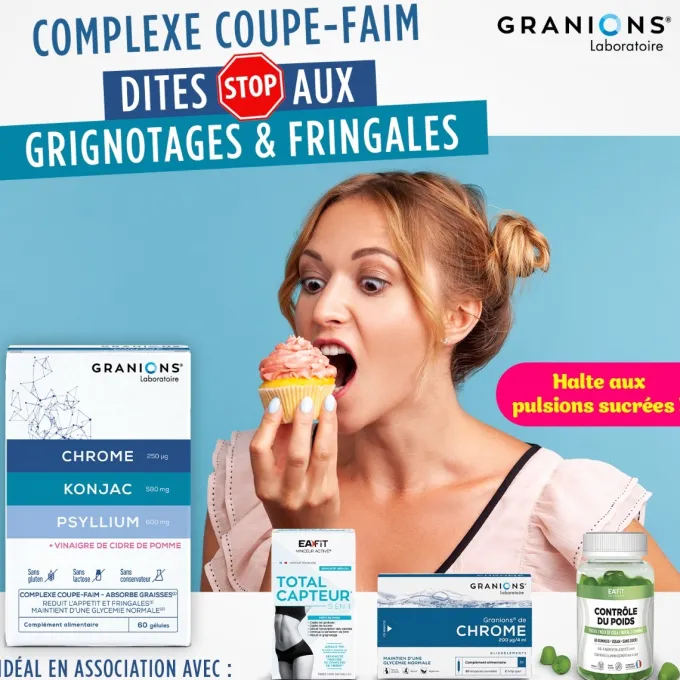 Granions Complexe Coupe Faim - Chrome, Konjac & Psyllium