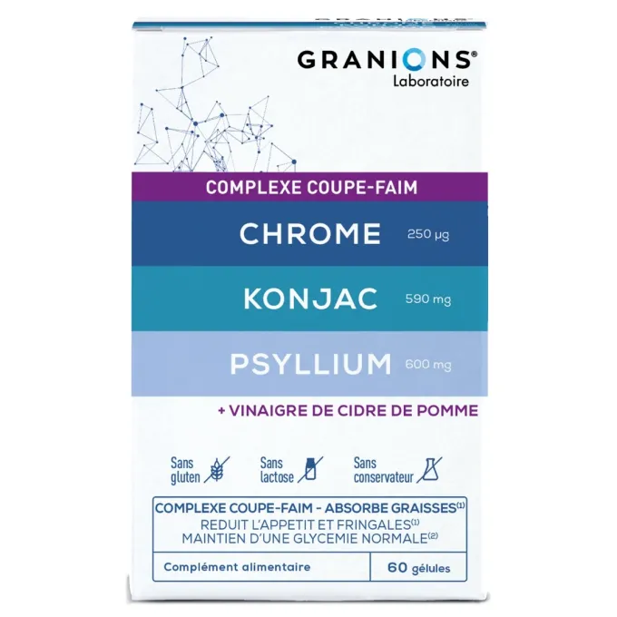 Granions Complexe Coupe Faim - Chrome, Konjac & Psyllium