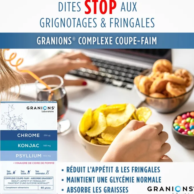 Granions Complexe Coupe Faim - Chrome, Konjac & Psyllium