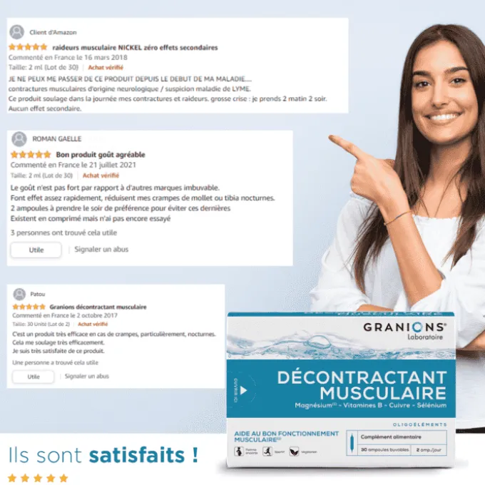 GRANIONS Décontractant Musculaire 30 ampoules