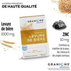 GRANIONS Levure de Bière - 60 gélules