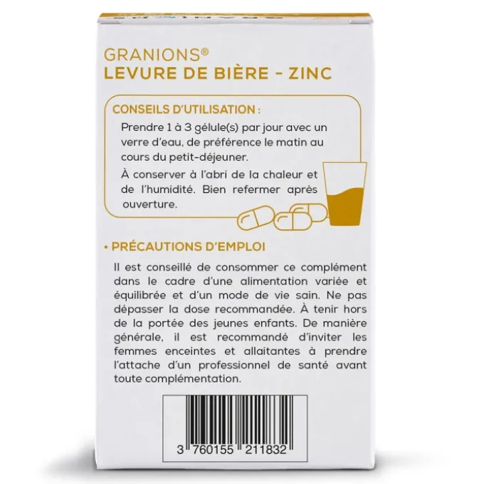 GRANIONS Levure de Bière - 60 gélules