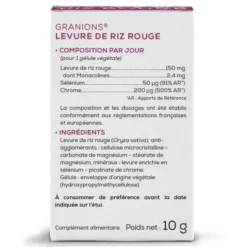 GRANIONS Levure de Riz Rouge 150 mg 30 gélules végétales