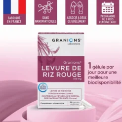 GRANIONS Levure de Riz Rouge 150 mg 30 gélules végétales