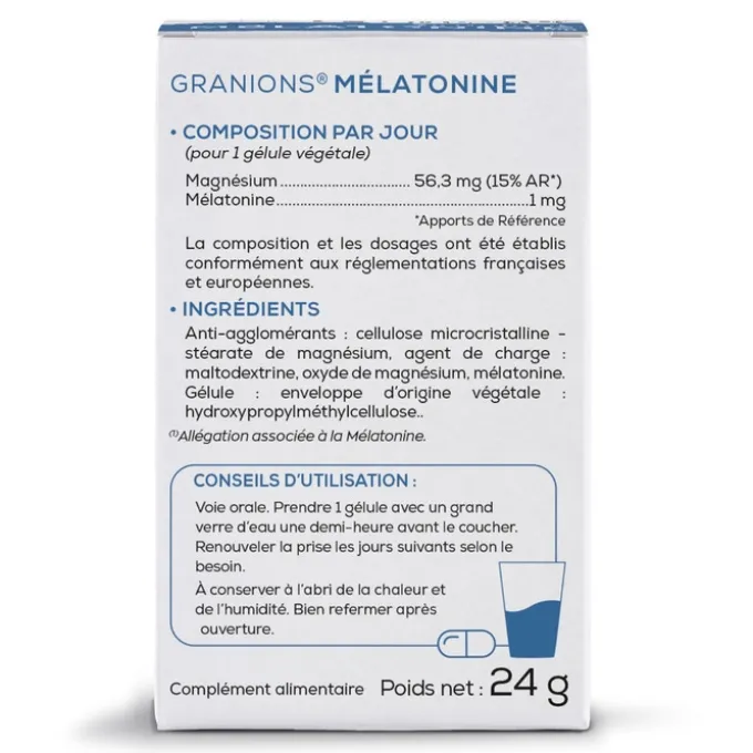 GRANIONS Mélatonine 1 mg - 60 gélules