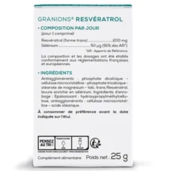 GRANIONS Resvératrol 30 comprimés