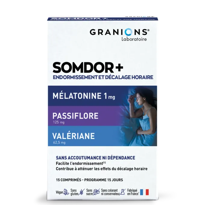 GRANIONS Somdor+ Mélatonine - 15 comprimés