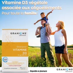 GRANIONS Vitamine D3 végétale 60 gélules
