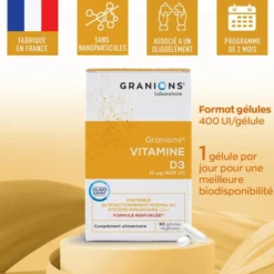 GRANIONS Vitamine D3 végétale 60 gélules