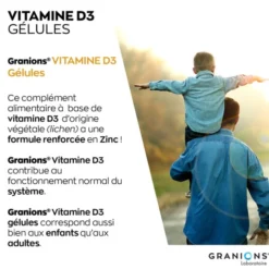 GRANIONS Vitamine D3 végétale 60 gélules