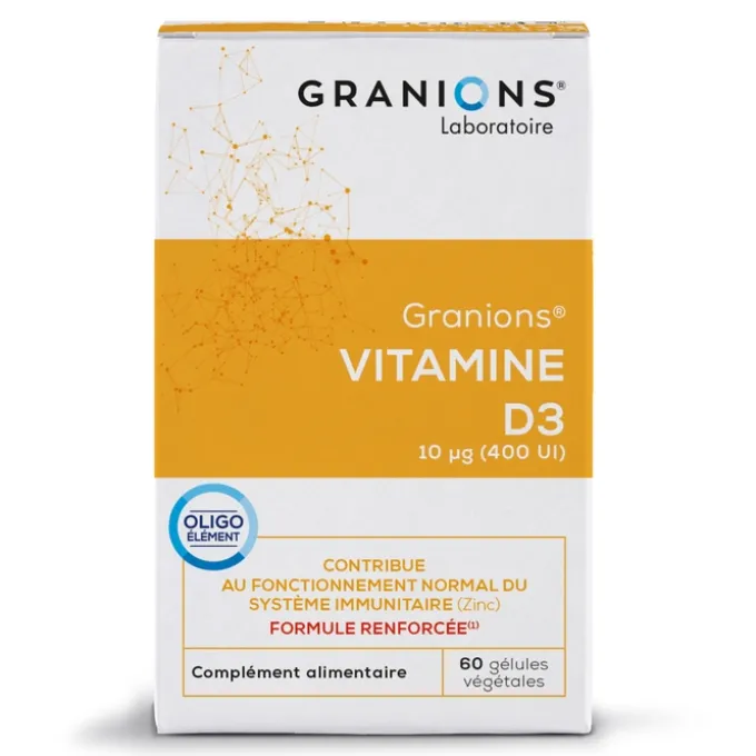 GRANIONS Vitamine D3 végétale 60 gélules