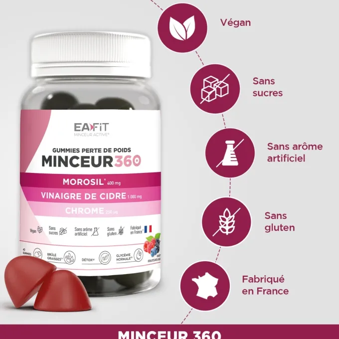 Gummies Morosil, Vinaigre de cidre de pomme Minceur 360