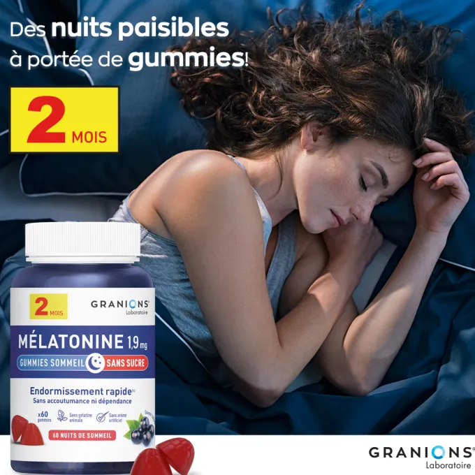Gummies sommeil mélatonine 1,9 mg