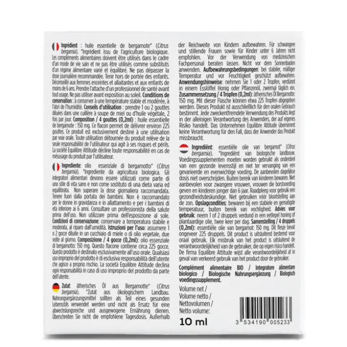 Huile essentielle Bergamote Bio