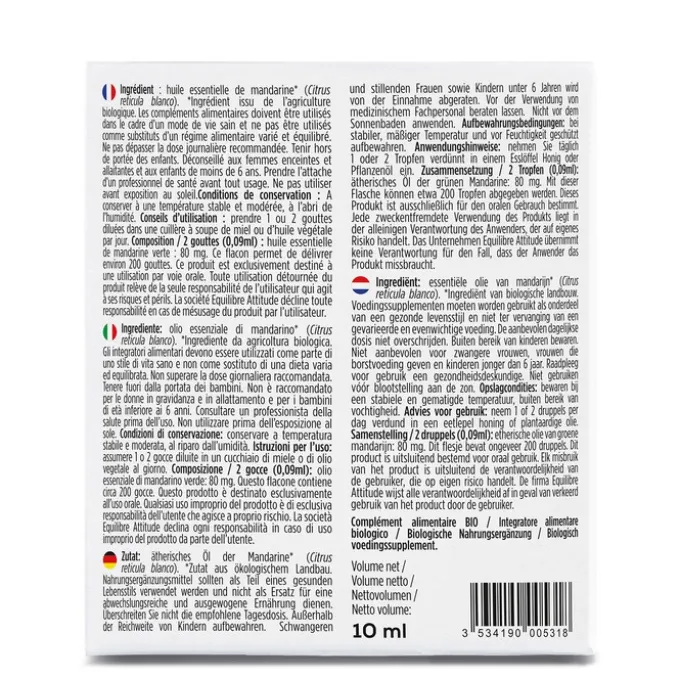 Huile essentielle Mandarine Verte Bio