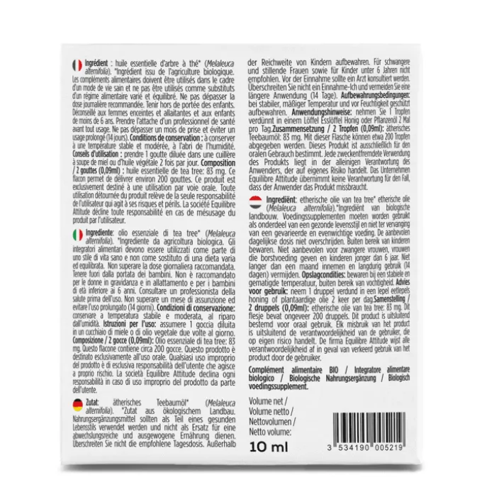 Huile essentielle Tea tree Bio