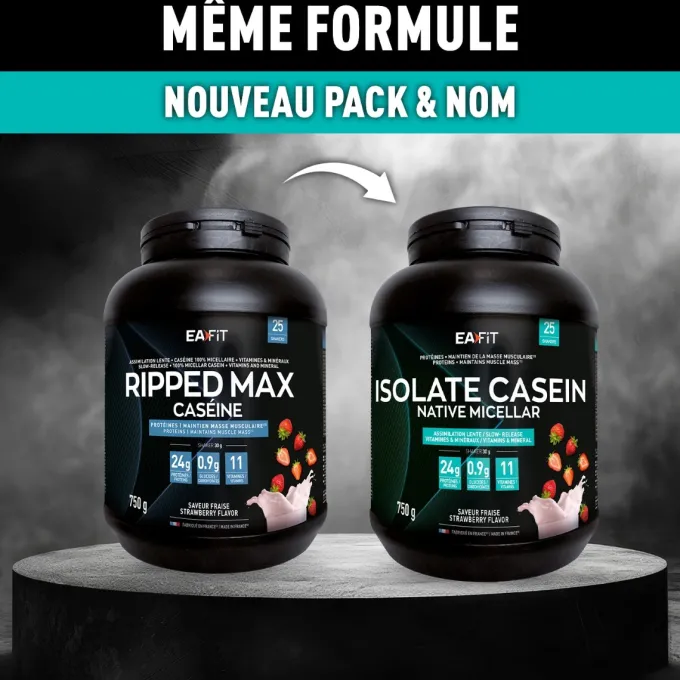 Isolate Casein Native Micellar Fraise 750g