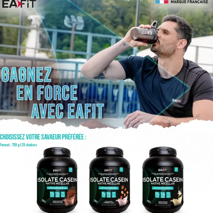 Isolate Casein Native Micellar Fraise 750g