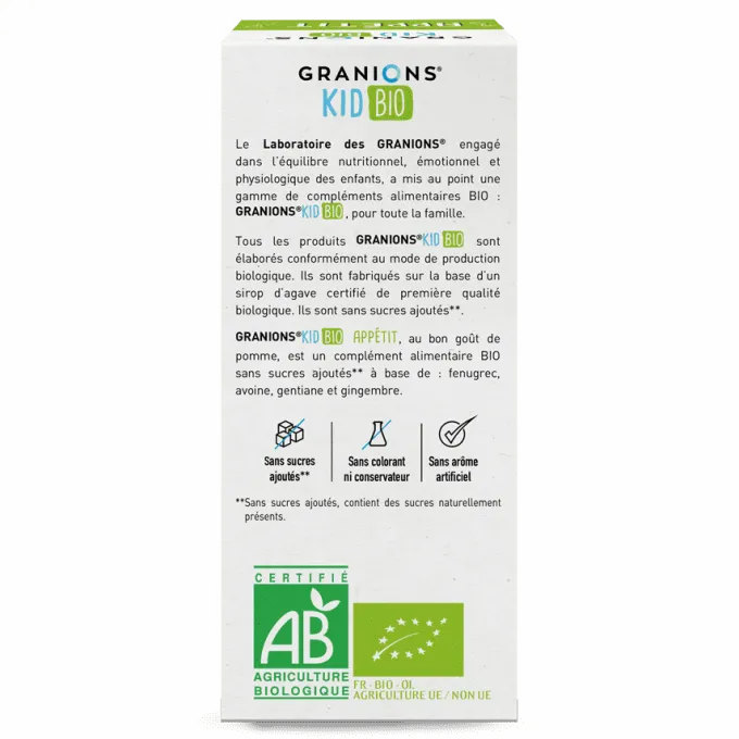 Kid Bio Appétit - Solution Buvable Aux Plantes Goût Pomme - 125 ml