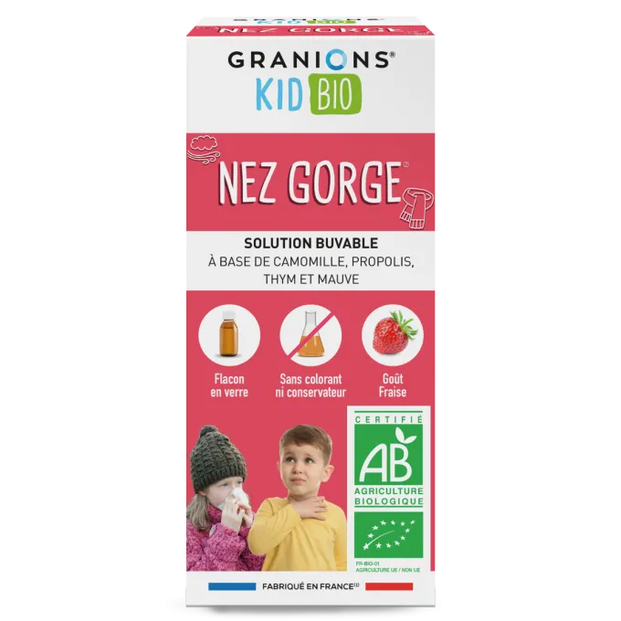 Kid Bio Nez Gorge - Solution Buvable Aux Plantes Goût Fraise - 125 ml