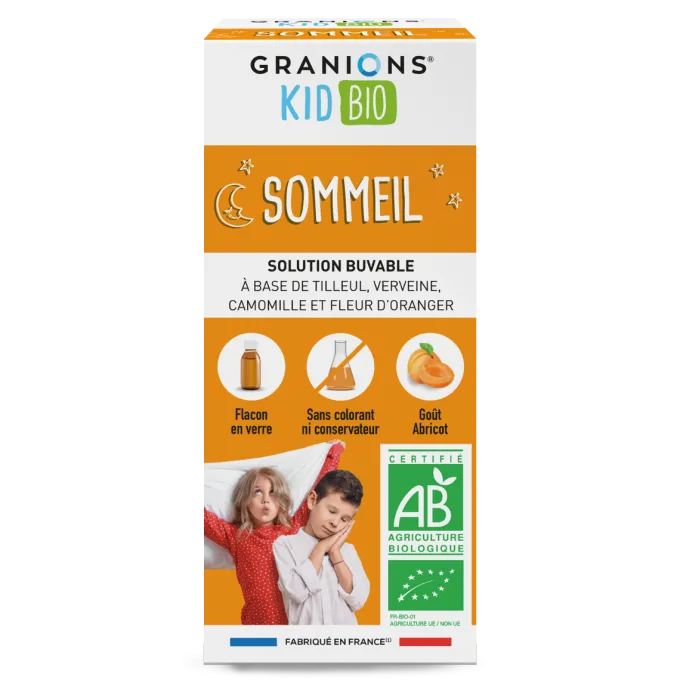 Kid Bio Sommeil - Solution Buvable Aux Plantes Goût Abricot - 125 ml