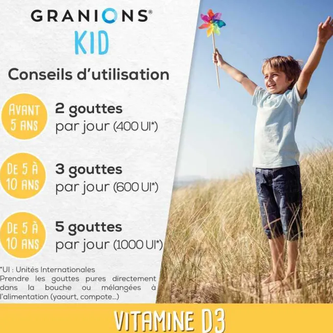 Kid Vitamine D3 - Solution Buvable 20 ml