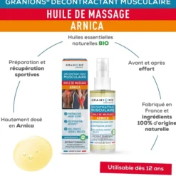 Le Décontractant Musculaire Huile de massage arnica