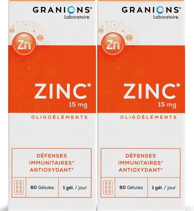 Lot de 2 – Zinc 60 gélules