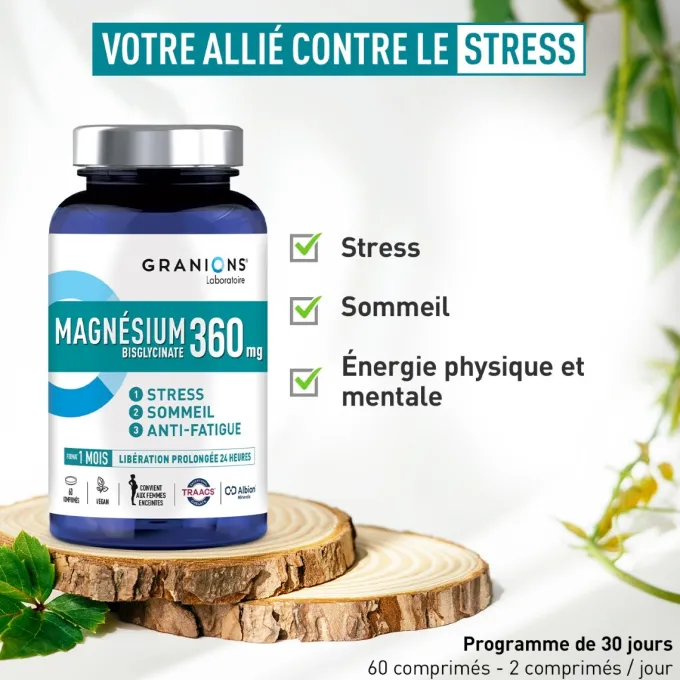 Magnésium bisglycinate 360 mg - 60 comprimés