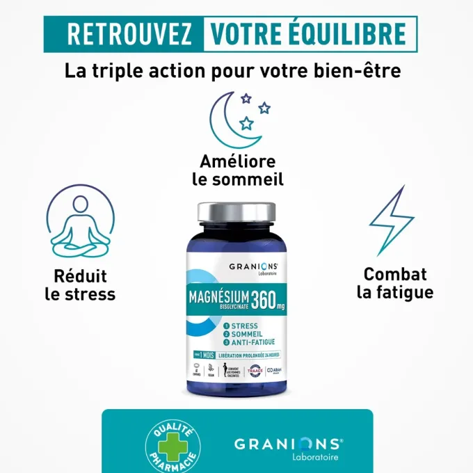 Magnésium bisglycinate 360 mg - 60 comprimés