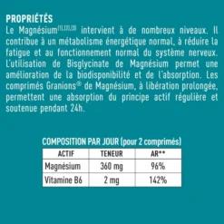 Magnésium bisglycinate 360 mg - 60 comprimés