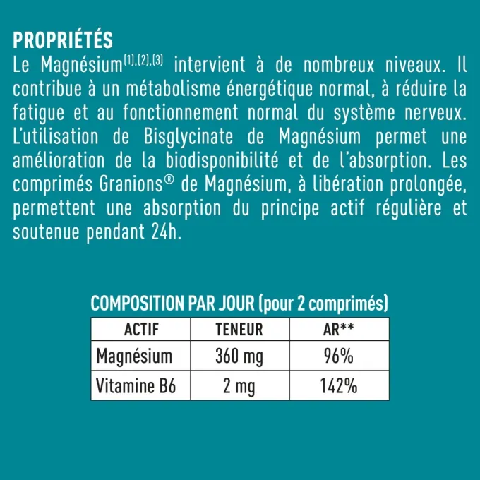 Magnésium bisglycinate 360 mg - 60 comprimés