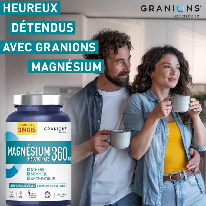 Magnésium bisglycinate 360 mg - Format 3 mois