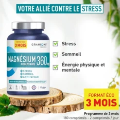 Magnésium bisglycinate 360 mg - Format 3 mois