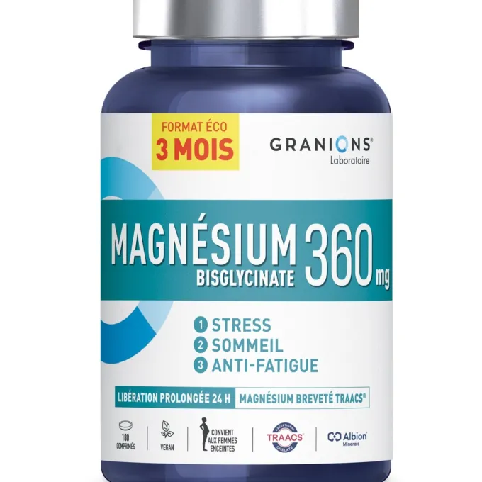 Magnésium bisglycinate 360 mg - Format 3 mois