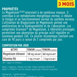 Magnésium bisglycinate 360 mg - Format 3 mois