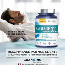 Magnésium bisglycinate 360 mg - Format 3 mois