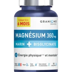 Magnésium Marin + Bisglycinate Format éco 6 mois