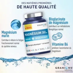 Magnésium Marin + Bisglycinate Format éco 6 mois