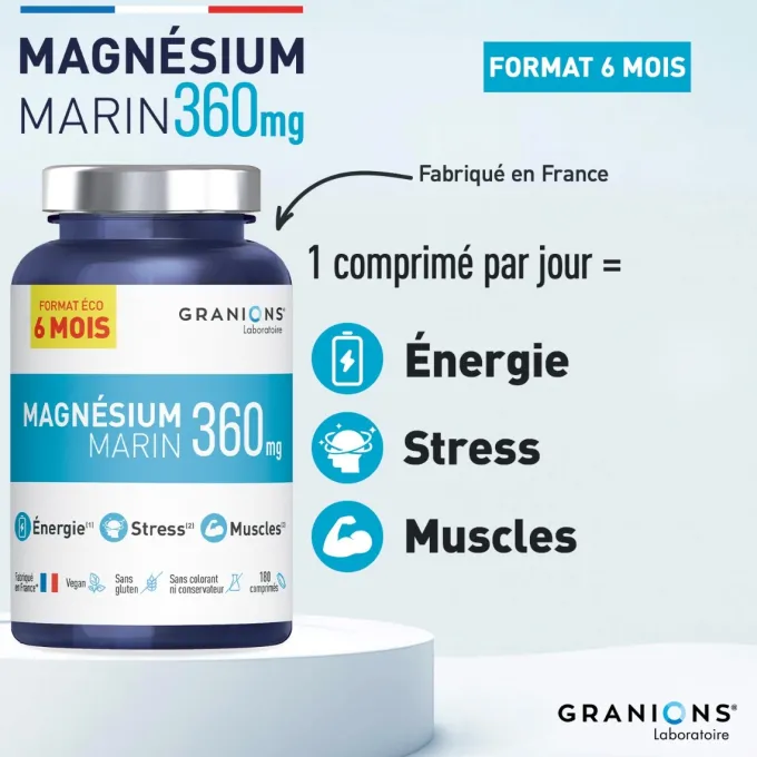 Magnésium Marin format éco 6 mois
