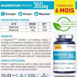 Magnésium Marin format éco 6 mois